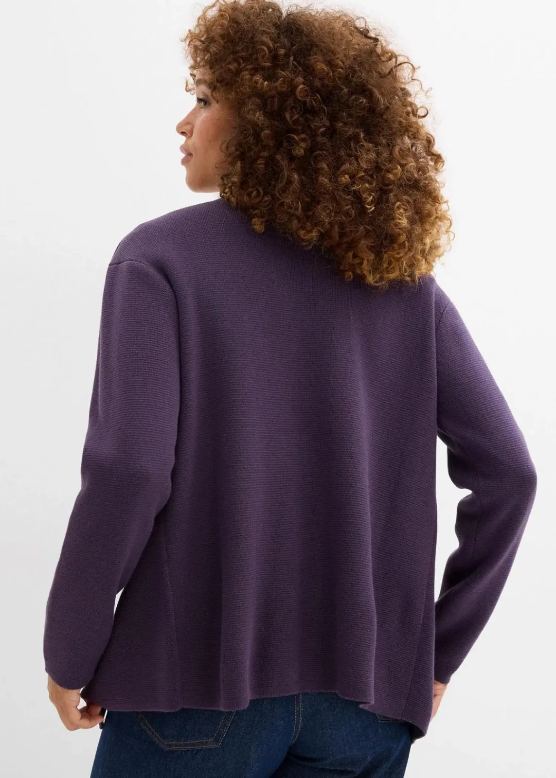 bonprix Bekleidung·Röcke|Bekleidung·Jeans^Feinstrickjacke pflaume