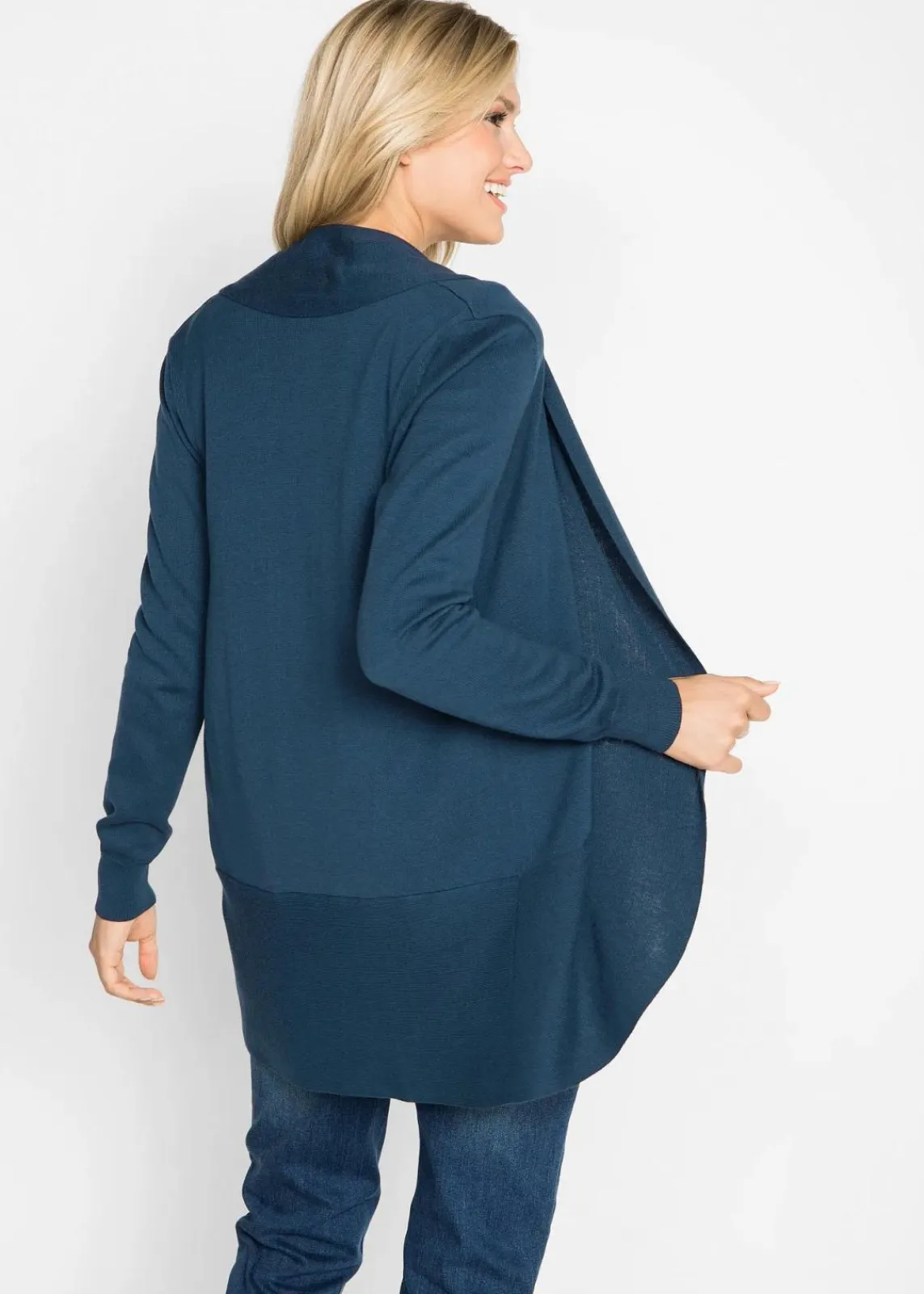 bonprix Bekleidung·Umstandsmode|Strickmode^Feinstrickjacke dunkelblau