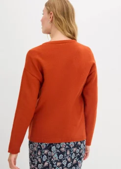 bonprix Bekleidung·Röcke|Bekleidung·Jeans^Feinstrickjacke lavaorange