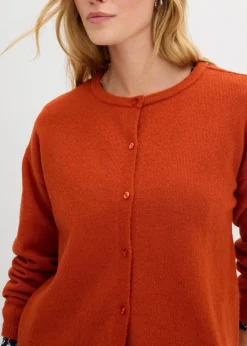 bonprix Bekleidung·Röcke|Bekleidung·Jeans^Feinstrickjacke lavaorange
