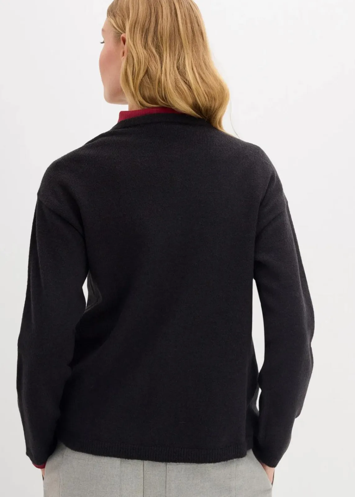 bonprix Strickmode|Pullover & Strickjacken^Feinstrickjacke schwarz