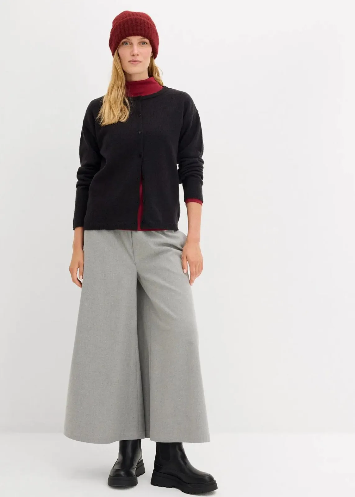 bonprix Strickmode|Pullover & Strickjacken^Feinstrickjacke schwarz