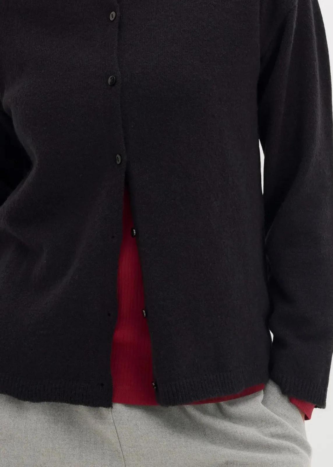 bonprix Strickmode|Pullover & Strickjacken^Feinstrickjacke schwarz