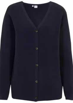 bonprix Bekleidung·Röcke|Bekleidung·Jeans^Feinstrickjacke dunkelblau