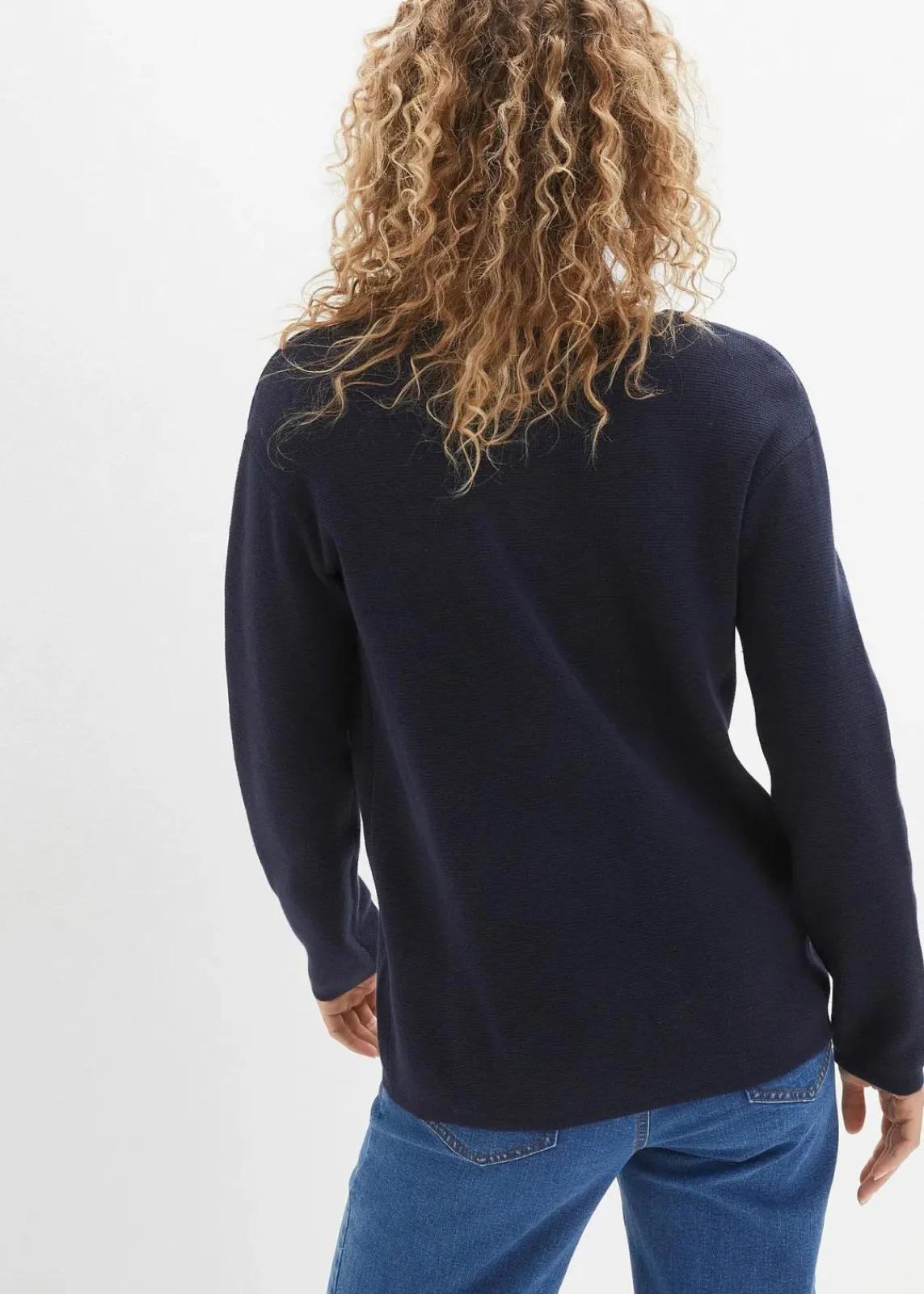 bonprix Bekleidung·Röcke|Bekleidung·Jeans^Feinstrickjacke dunkelblau
