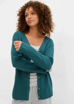 bonprix Bekleidung·Röcke|Bekleidung·Jeans^Feinstrickjacke pfeffergrün