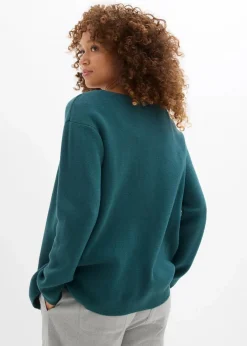 bonprix Bekleidung·Röcke|Bekleidung·Jeans^Feinstrickjacke pfeffergrün