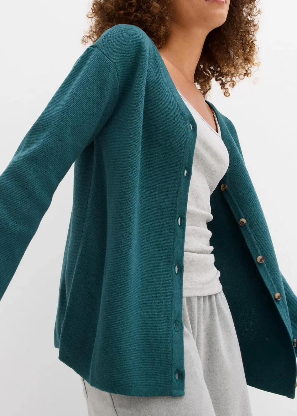 bonprix Bekleidung·Röcke|Bekleidung·Jeans^Feinstrickjacke pfeffergrün