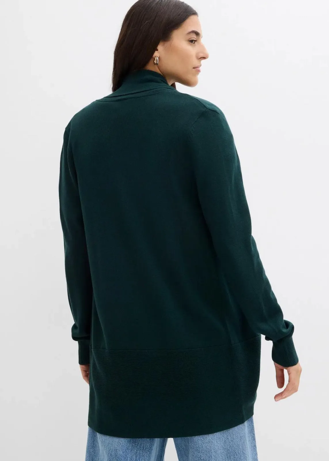bonprix Bekleidung·Röcke|Bekleidung·Jeans^Feinstrickjacke tiefgrün