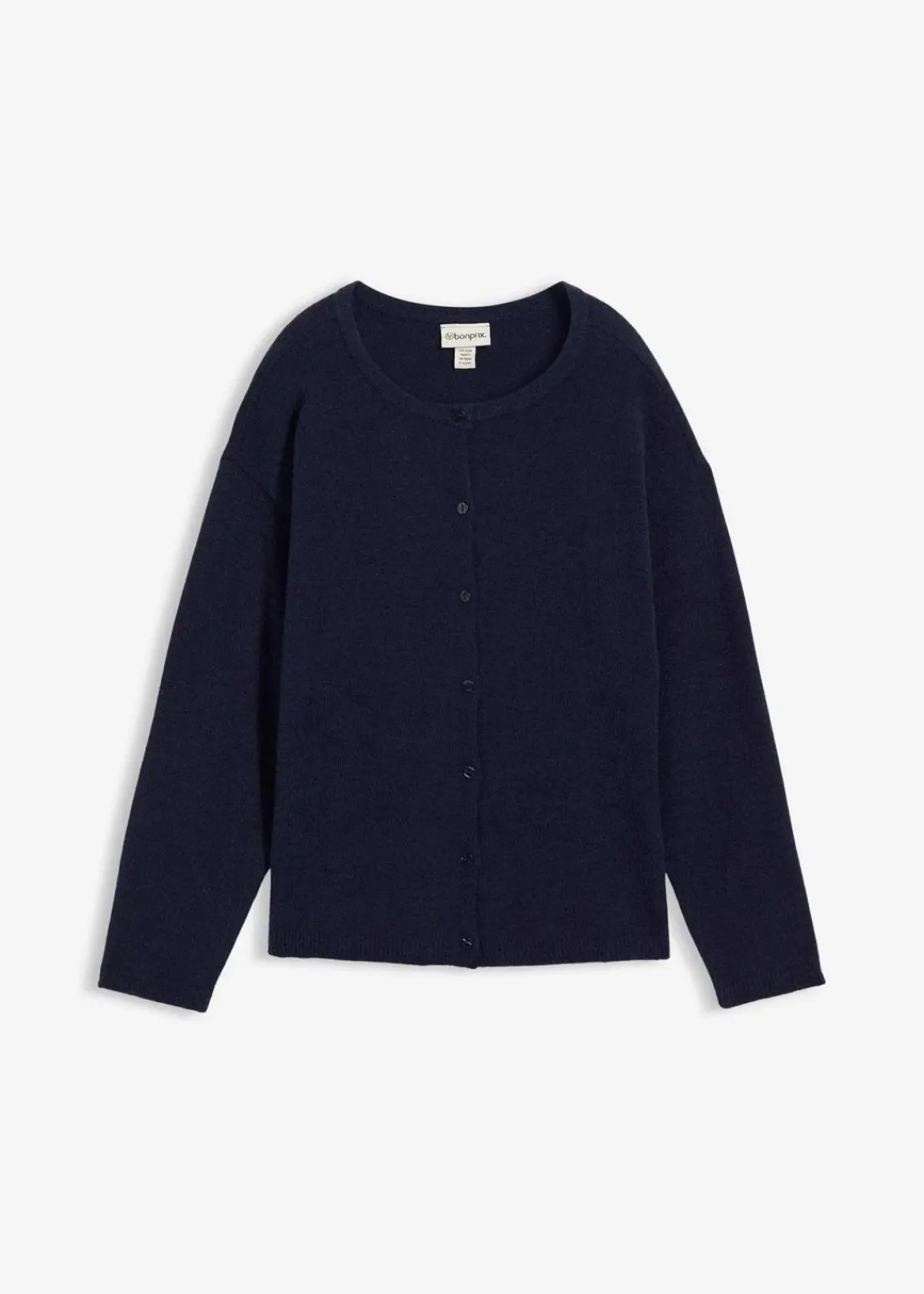 bonprix Strickmode|Pullover & Strickjacken^Feinstrickjacke dunkelblau
