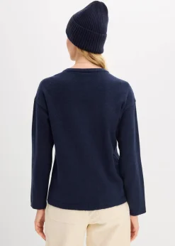 bonprix Strickmode|Pullover & Strickjacken^Feinstrickjacke dunkelblau