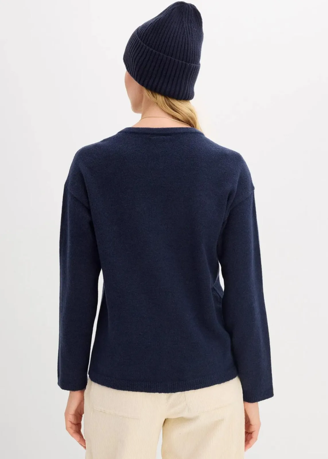 bonprix Strickmode|Pullover & Strickjacken^Feinstrickjacke dunkelblau