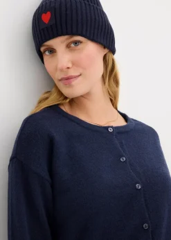 bonprix Strickmode|Pullover & Strickjacken^Feinstrickjacke dunkelblau