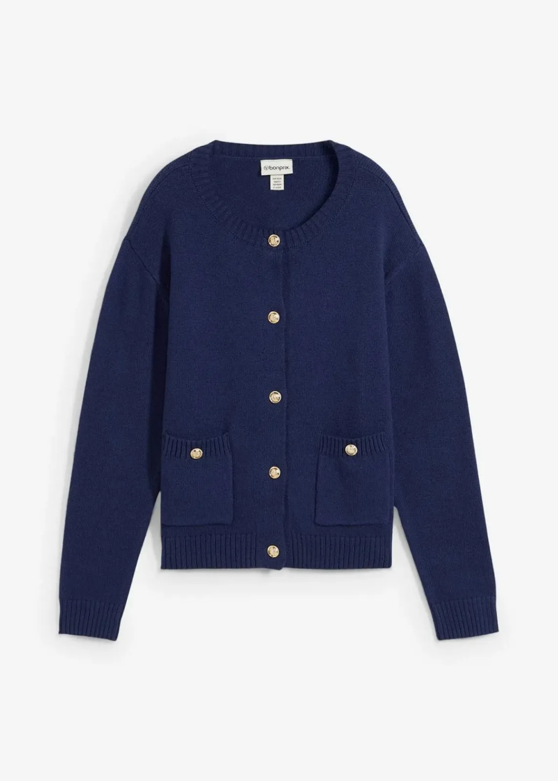 bonprix Bekleidung·Umstandsmode|Bekleidung·Jeans^Feinstrickjacke aus Baumwoll-Mix dunkelblau