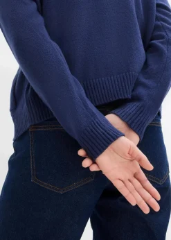 bonprix Bekleidung·Umstandsmode|Bekleidung·Jeans^Feinstrickjacke aus Baumwoll-Mix dunkelblau