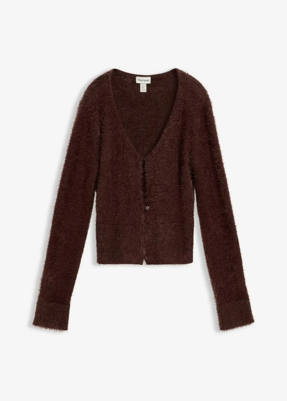 bonprix Bekleidung·Umstandsmode|Strickmode^Feinstrickjacke aus Federgarn dunkelbraun