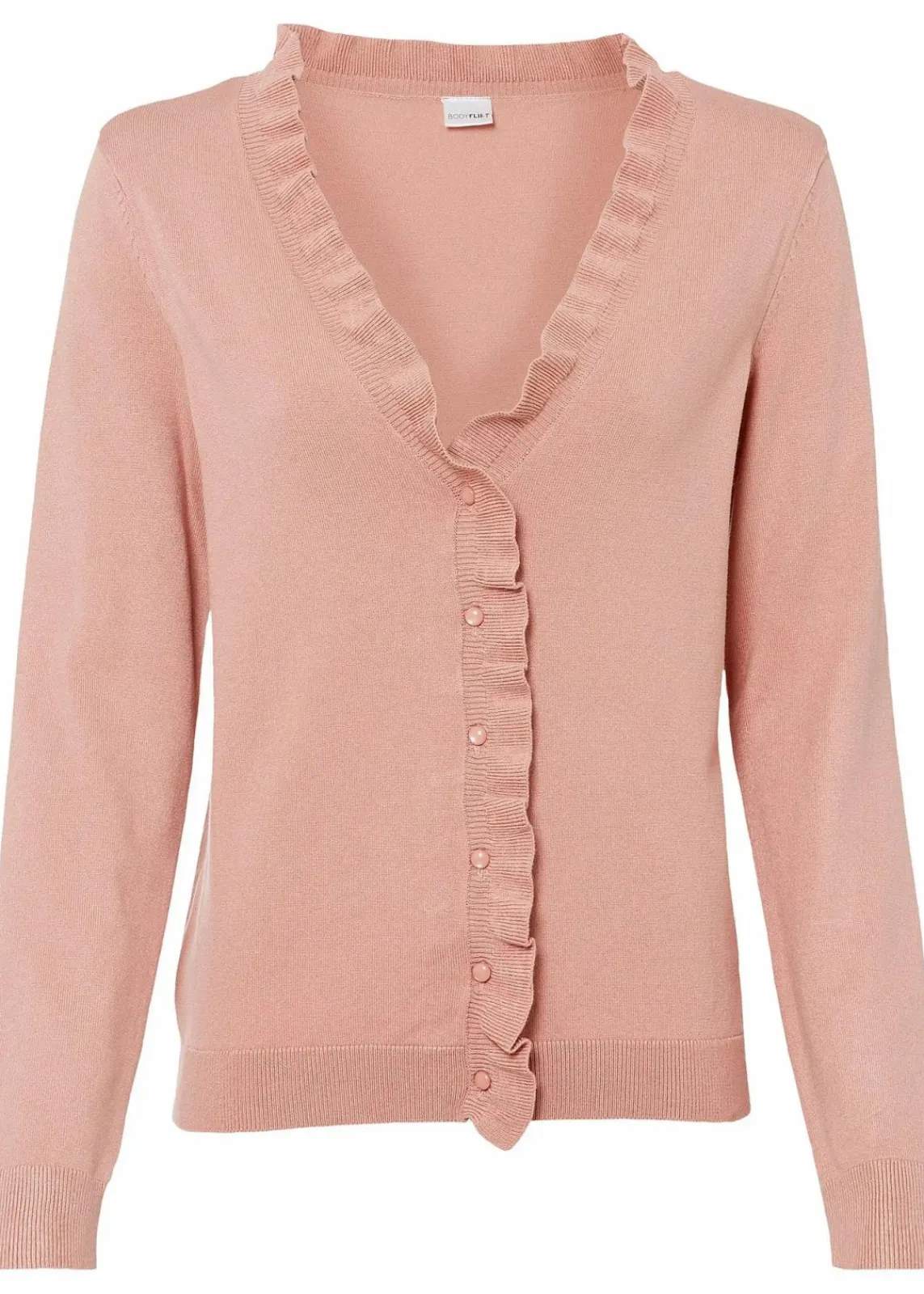 bonprix Pullover & Strickjacken|Strickmode^Feinstrickjacke aus fließendem Viskose-Mix vintagerosa