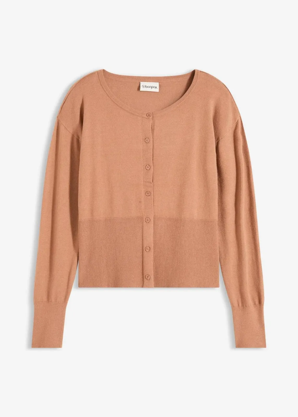 bonprix Bekleidung·Umstandsmode|Bekleidung·Jeans^Feinstrickjacke aus fließendem Viskose-Mix schokosorbet