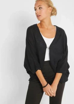 bonprix Bekleidung·Umstandsmode|Bekleidung·Jeans^Feinstrickjacke aus reiner Baumwolle schwarz