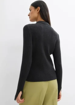 bonprix Bekleidung·Umstandsmode|Bekleidung·Jeans^Feinstrickjacke aus Viskose-Mix anthrazit meliert meliert