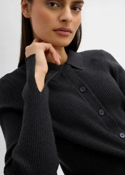 bonprix Bekleidung·Umstandsmode|Bekleidung·Jeans^Feinstrickjacke aus Viskose-Mix anthrazit meliert meliert