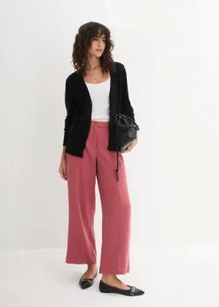 bonprix Strickmode|Pullover & Strickjacken^Feinstrickjacke mit Knopfleiste schwarz