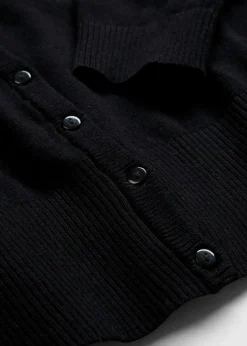 bonprix Strickmode|Pullover & Strickjacken^Feinstrickjacke mit Knopfleiste schwarz