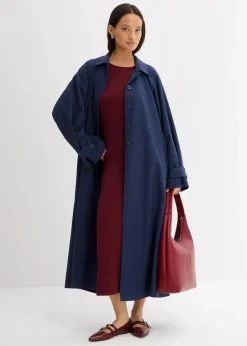bonprix Bekleidung·Pullover & Strickjacken|Kleider^Feinstrickkleid aus Viskose-Mix ahornrot