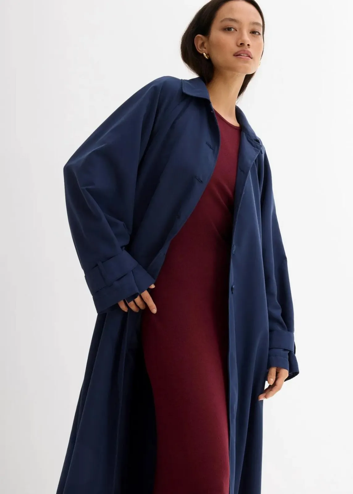 bonprix Bekleidung·Pullover & Strickjacken|Kleider^Feinstrickkleid aus Viskose-Mix ahornrot