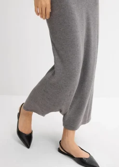 bonprix Bekleidung·Pullover & Strickjacken|Kleider^Feinstrickkleid aus Viskose-Mix grau meliert