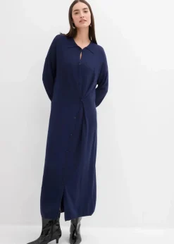 bonprix Bekleidung·Umstandsmode|Bekleidung·Pullover & Strickjacken^Feinstrickkleid aus Viskose-Mix dunkelblau