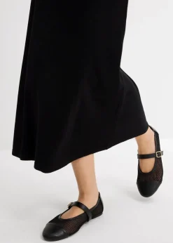bonprix Bekleidung·Pullover & Strickjacken|Kleider^Feinstrickkleid aus Viskose-Mix schwarz