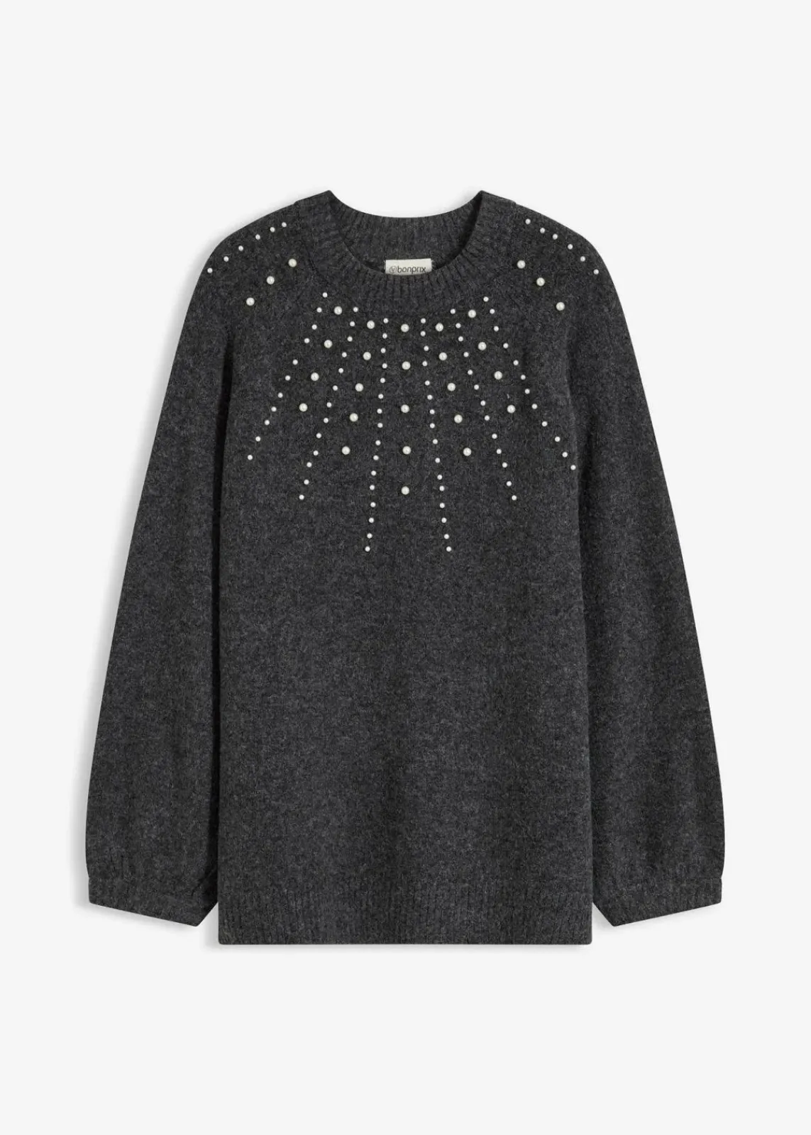 bonprix Bekleidung·Umstandsmode|Strickmode^Feinstrickpullover anthrazit meliert
