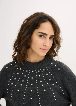 bonprix Bekleidung·Umstandsmode|Strickmode^Feinstrickpullover anthrazit meliert