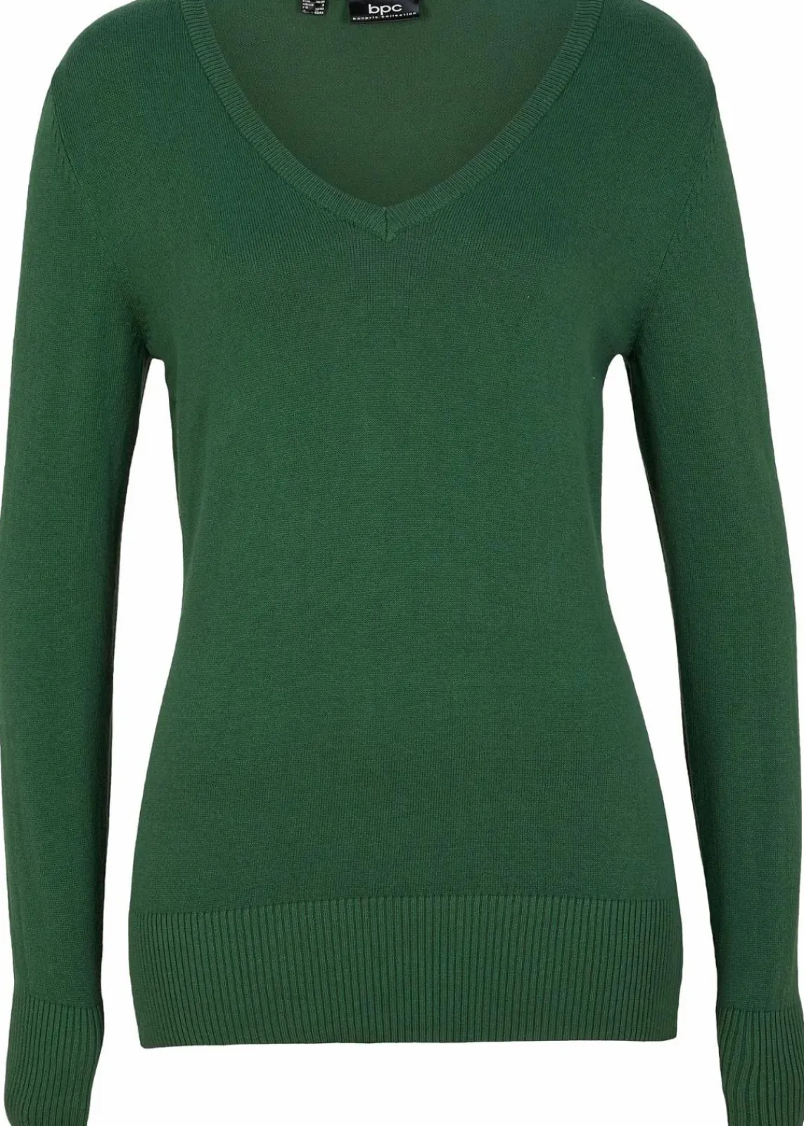 bonprix Bekleidung·Röcke|Bekleidung·Jeans^Feinstrickpullover dunkelgrün
