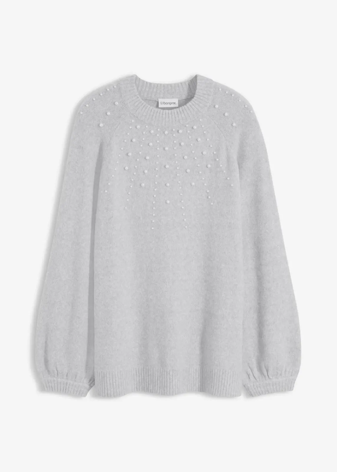 bonprix Bekleidung·Umstandsmode|Strickmode^Feinstrickpullover hellgrau meliert