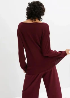 bonprix Bekleidung·Umstandsmode|Bekleidung·Jeans^Feinstrickpullover ahornrot