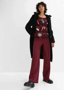 bonprix Bekleidung·Umstandsmode|Bekleidung·Jeans^Feinstrickpullover ahornrot