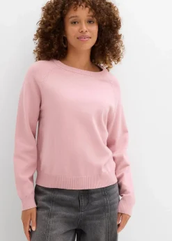 bonprix Pullover & Strickjacken|Basics^Feinstrickpullover aschrosa