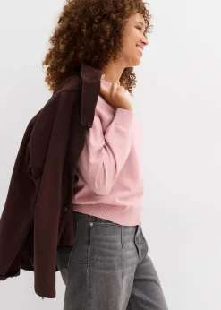 bonprix Pullover & Strickjacken|Basics^Feinstrickpullover aschrosa