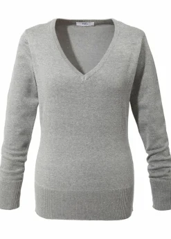 bonprix Strickmode|Pullover & Strickjacken^Feinstrickpullover hellgrau meliert