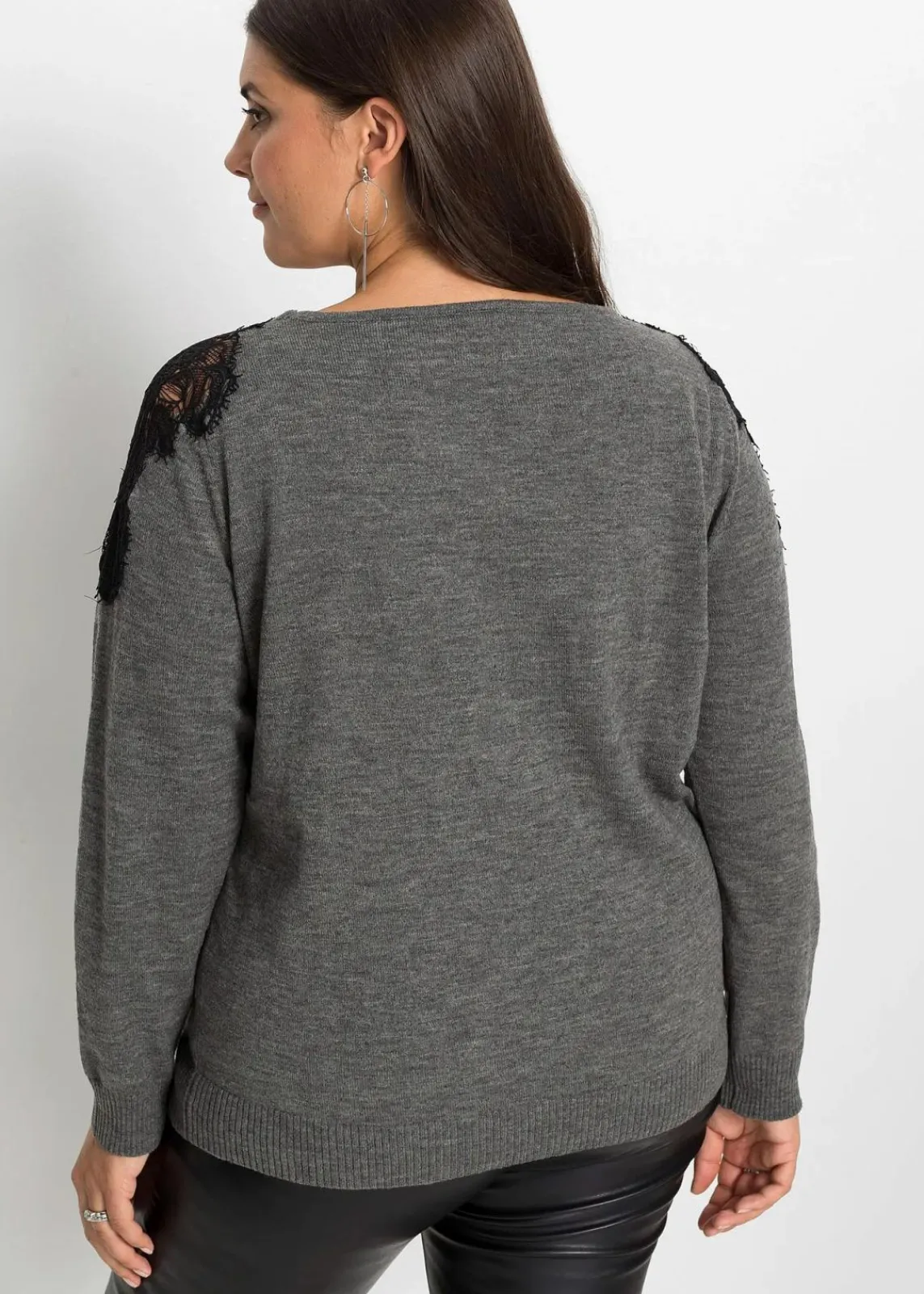 bonprix Bekleidung·Umstandsmode|Strickmode^Feinstrickpullover grau meliert