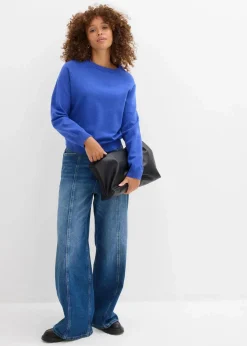bonprix Bekleidung·Umstandsmode|Bekleidung·Röcke^Feinstrickpullover edelsteinblau