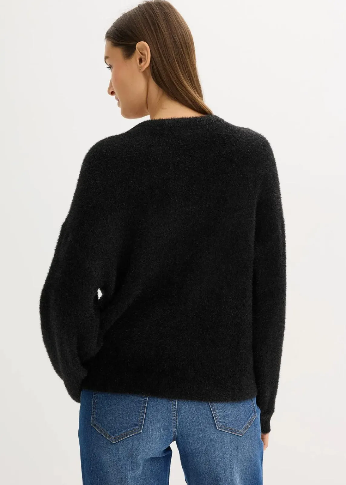 bonprix Bekleidung·Umstandsmode|Strickmode^Feinstrickpullover schwarz