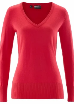bonprix Strickmode|Pullover & Strickjacken^Feinstrickpullover rot