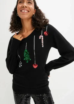 bonprix Bekleidung·Umstandsmode|Strickmode^Feinstrickpullover schwarz