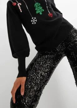 bonprix Bekleidung·Umstandsmode|Strickmode^Feinstrickpullover schwarz