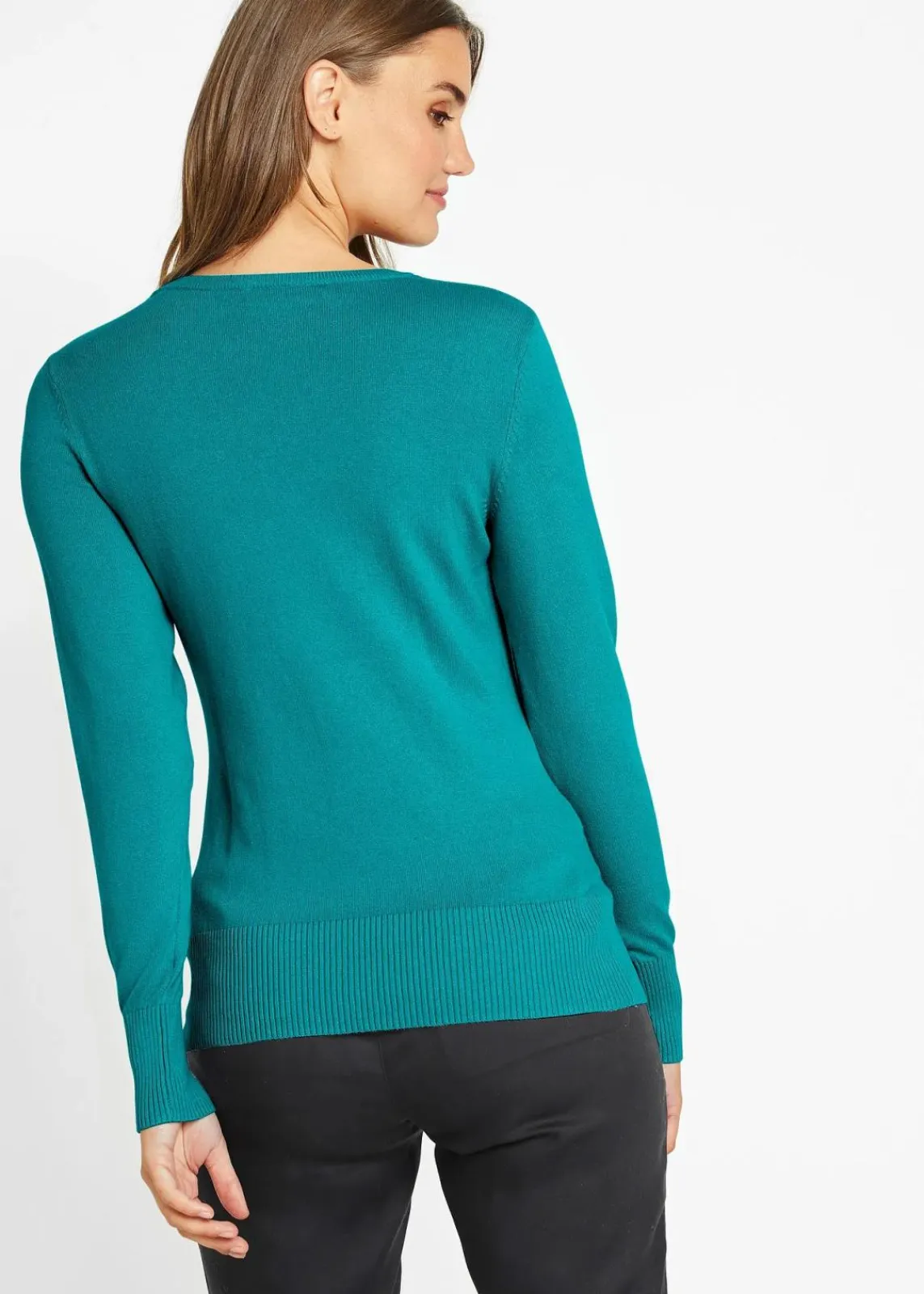 bonprix Strickmode|Pullover & Strickjacken^Feinstrickpullover meeresgrün
