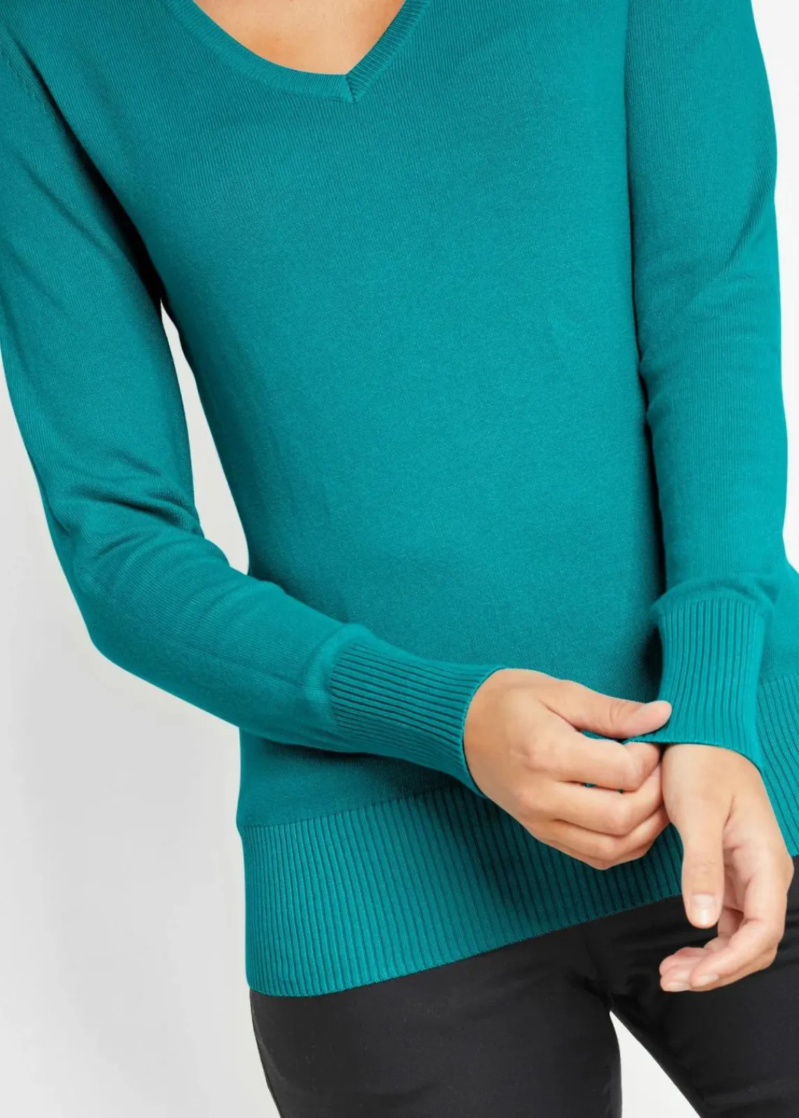 bonprix Strickmode|Pullover & Strickjacken^Feinstrickpullover meeresgrün