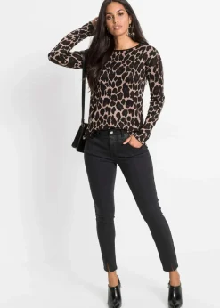 bonprix Bekleidung·Umstandsmode|Bekleidung·Jeans^Feinstrickpullover beige leo